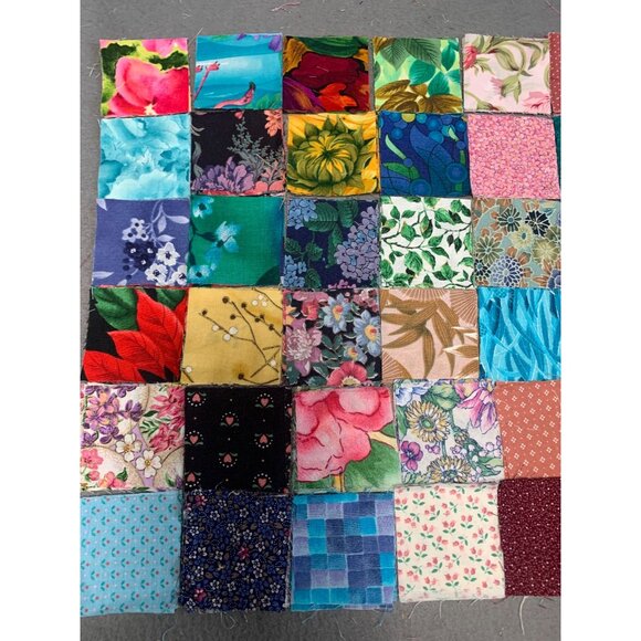 Fabric Squares Precut 2" Pack of 168 Pieces Floral Patterns Quilting Sewing Craf - Picture 6 of 7